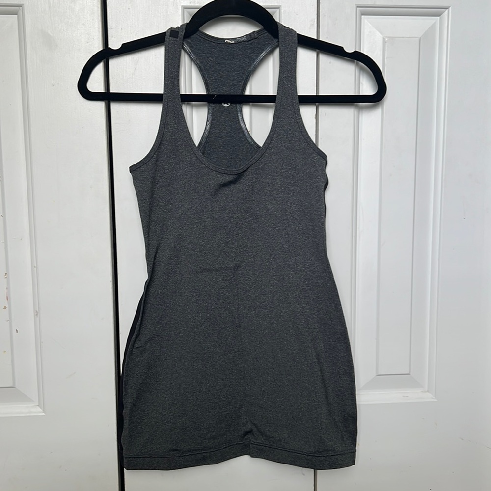 Grey Lululemon athletic tank top